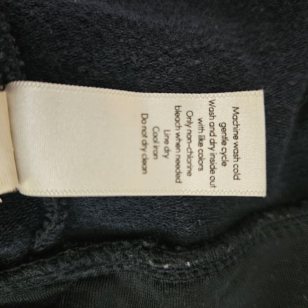 Athleta Snappy Sweatshirt S Navy Blue Pullover Athleisure Shoulder Sleeve Snaps - Picture 9 of 10